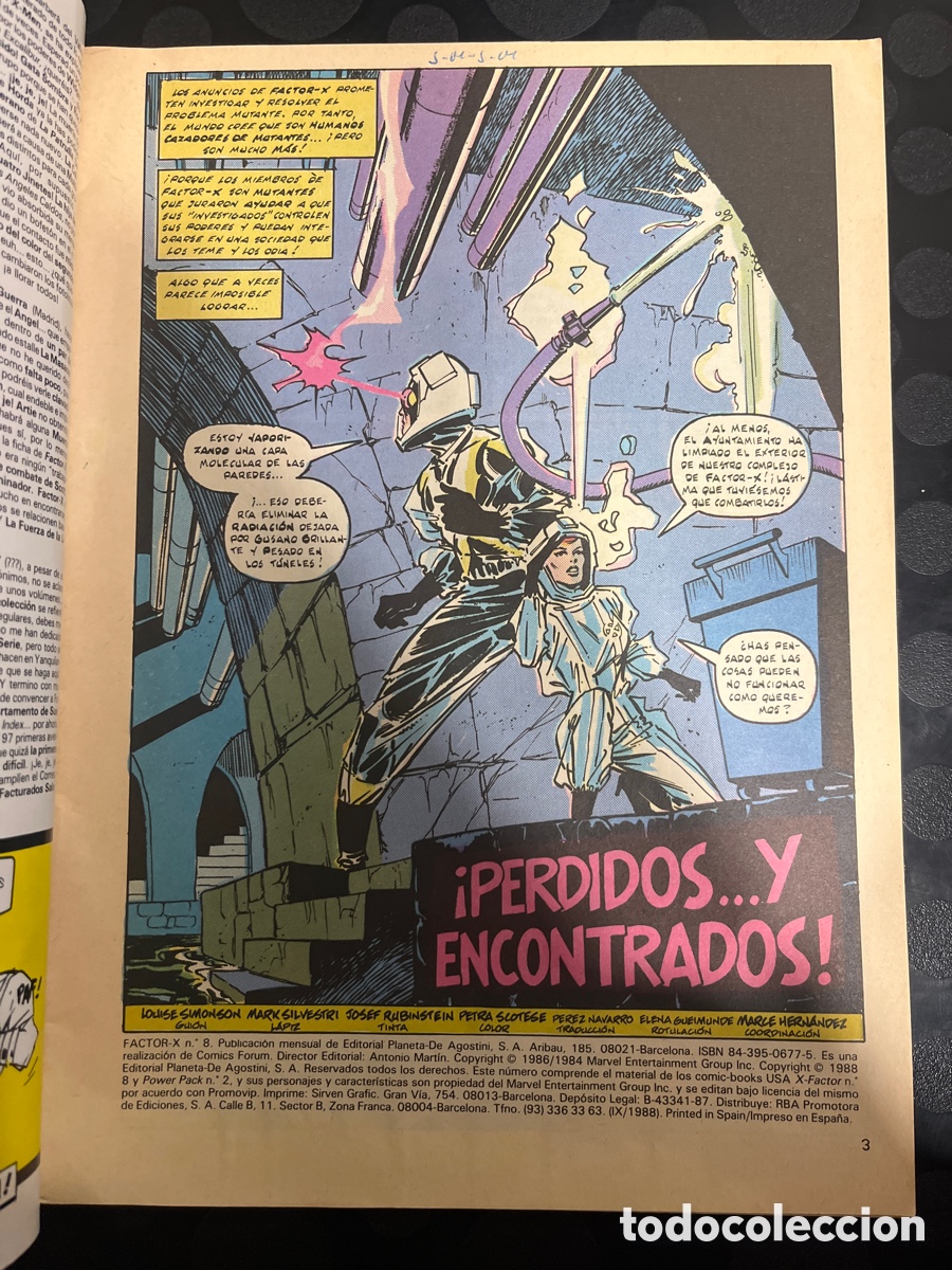 C&oacute;mics: FACTOR X VOL.1 N.8 PERDIDOS Y ENCONTRADOS ( 1988/1995 ) - Foto 3