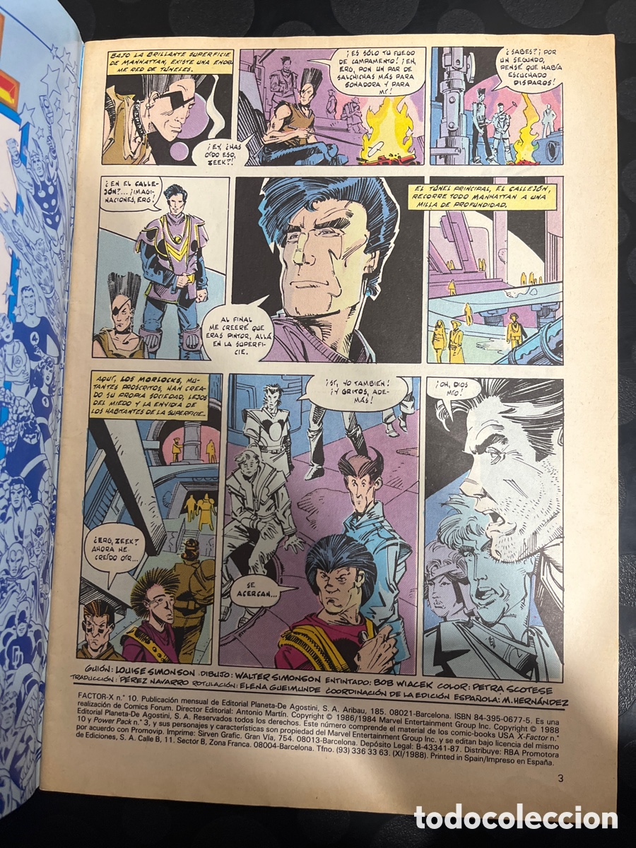 C&oacute;mics: FACTOR X VOL.1 N.10 &Aacute;NGEL CA&Iacute;DO ( 1988/1995 ) - Foto 3