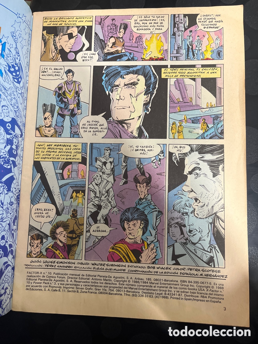C&oacute;mics: FACTOR X VOL.1 N.10 &Aacute;NGEL CA&Iacute;DO ( 1988/1995 ) - Foto 3
