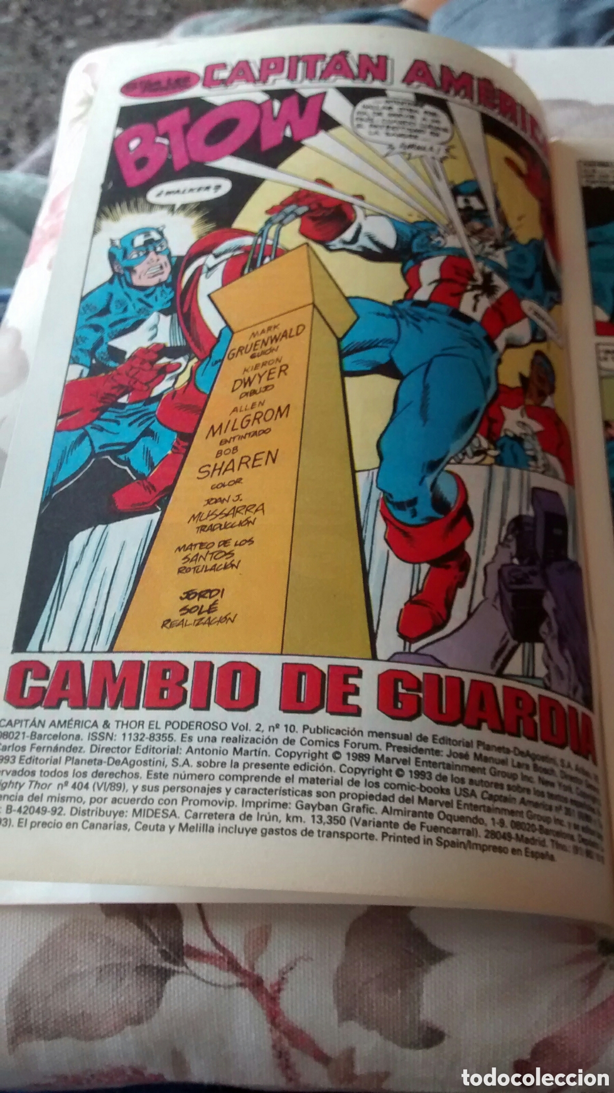 C&oacute;mics: CAPITAN AMERICA (CAPTAIN AMERICA Y MIGHTY THOR, COMIC FORUM N 10, 1993 - Foto 3