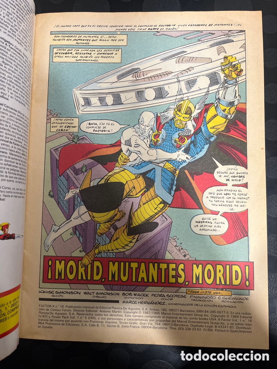 C&oacute;mics: FACTOR X VOL.1 N.16 MORID MUTANTES MORID ( 1988/1995 ) - Foto 3