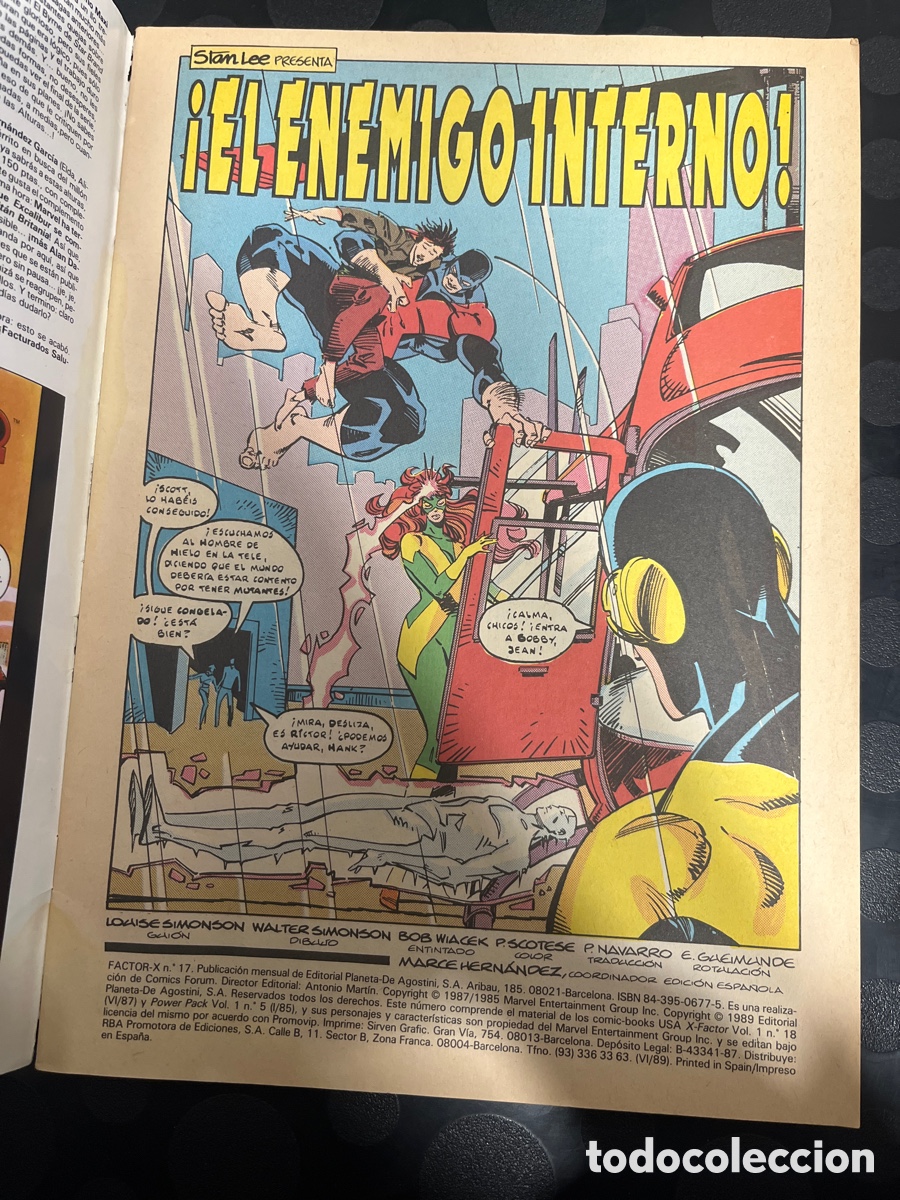 C&oacute;mics: FACTOR X VOL.1 N.17 EL ENEMIGO INTERNO ( 1988/1995 ) - Foto 3