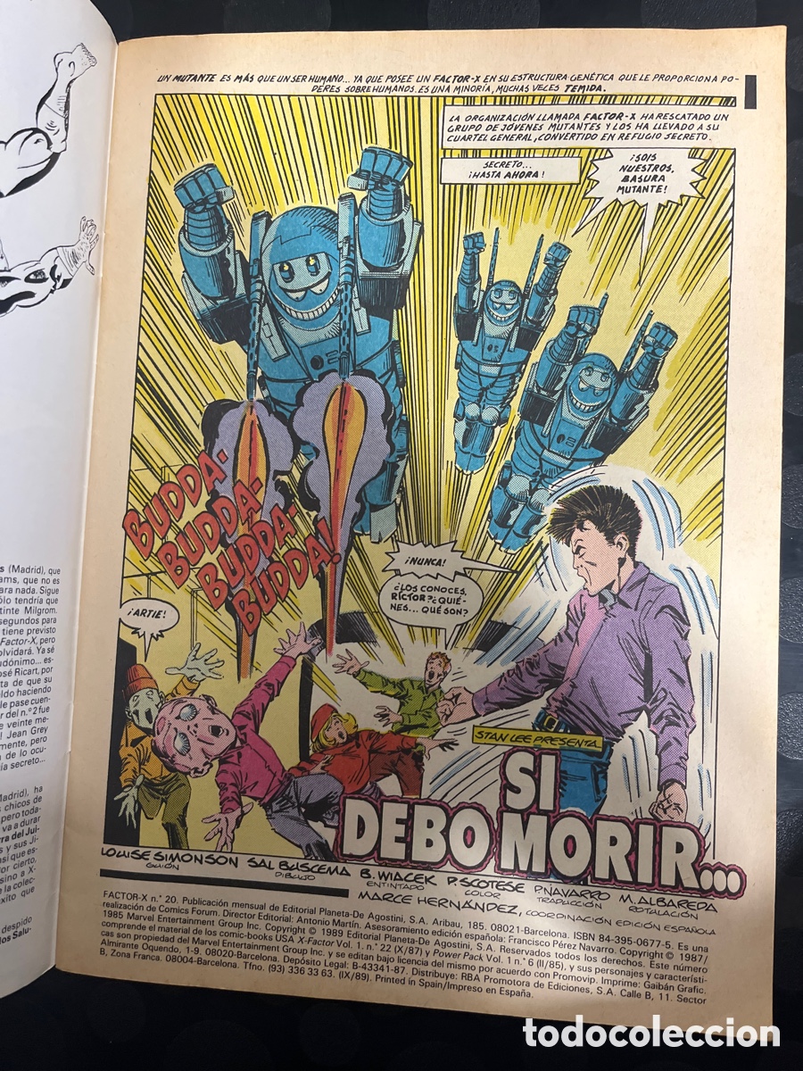 C&oacute;mics: FACTOR X VOL.1 N.20 SI DEBO MORIR ( 1988/1995 ) - Foto 3
