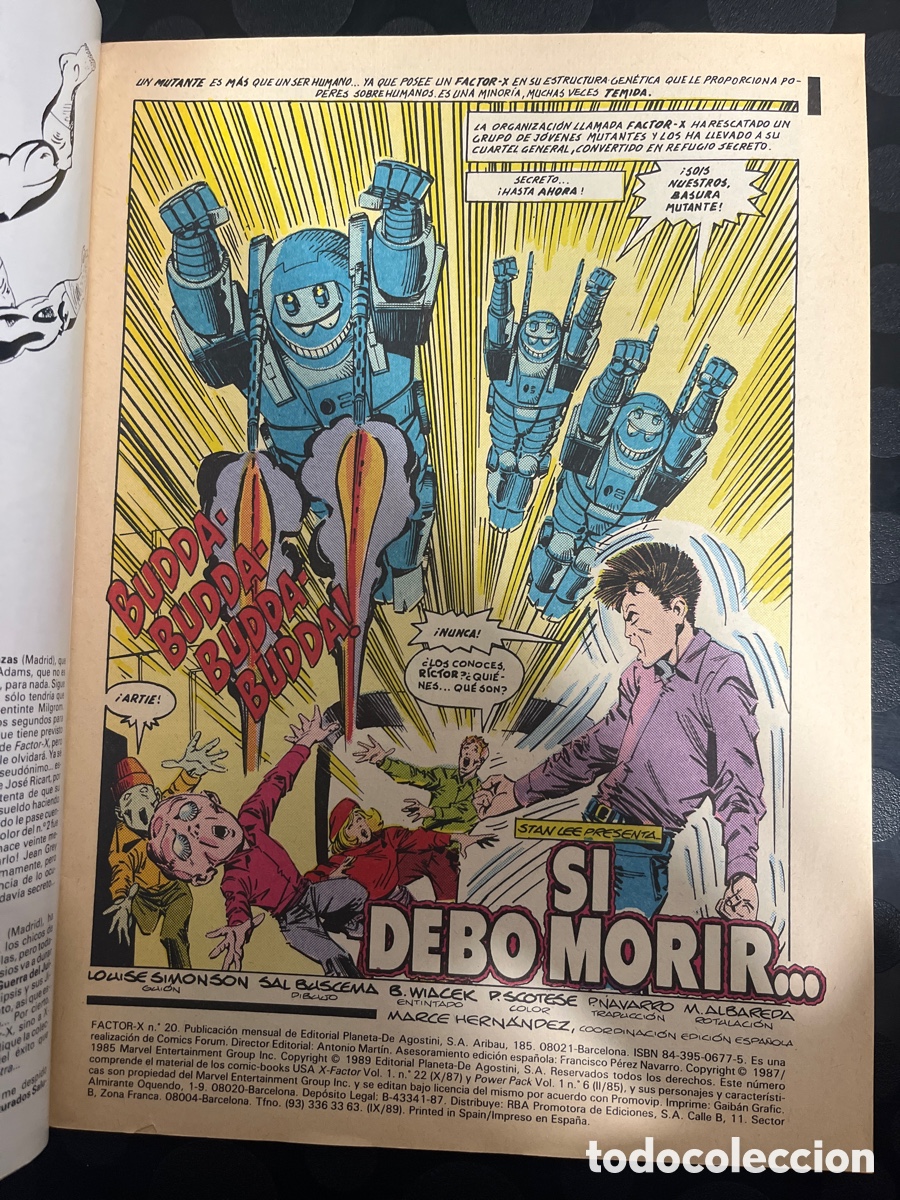 C&oacute;mics: FACTOR X VOL.1 N.20 SI DEBO MORIR ( 1988/1995 ) - Foto 3