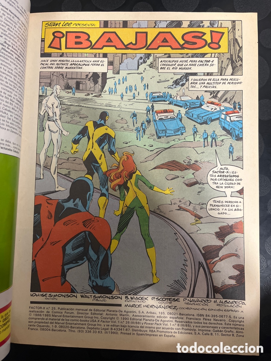 C&oacute;mics: FACTOR X VOL.1 N.25 LA CA&Iacute;DA DE LOS MUTANTES ( 1988/1995 ) - Foto 3