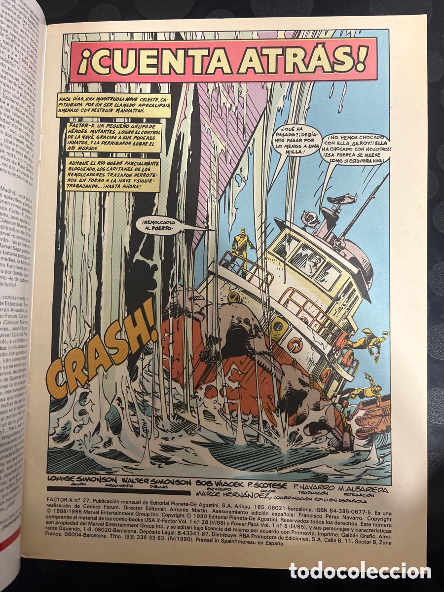 C&oacute;mics: FACTOR X VOL.1 N.27 CUENTA ATR&Aacute;S ( 1988/1995 ) - Foto 3