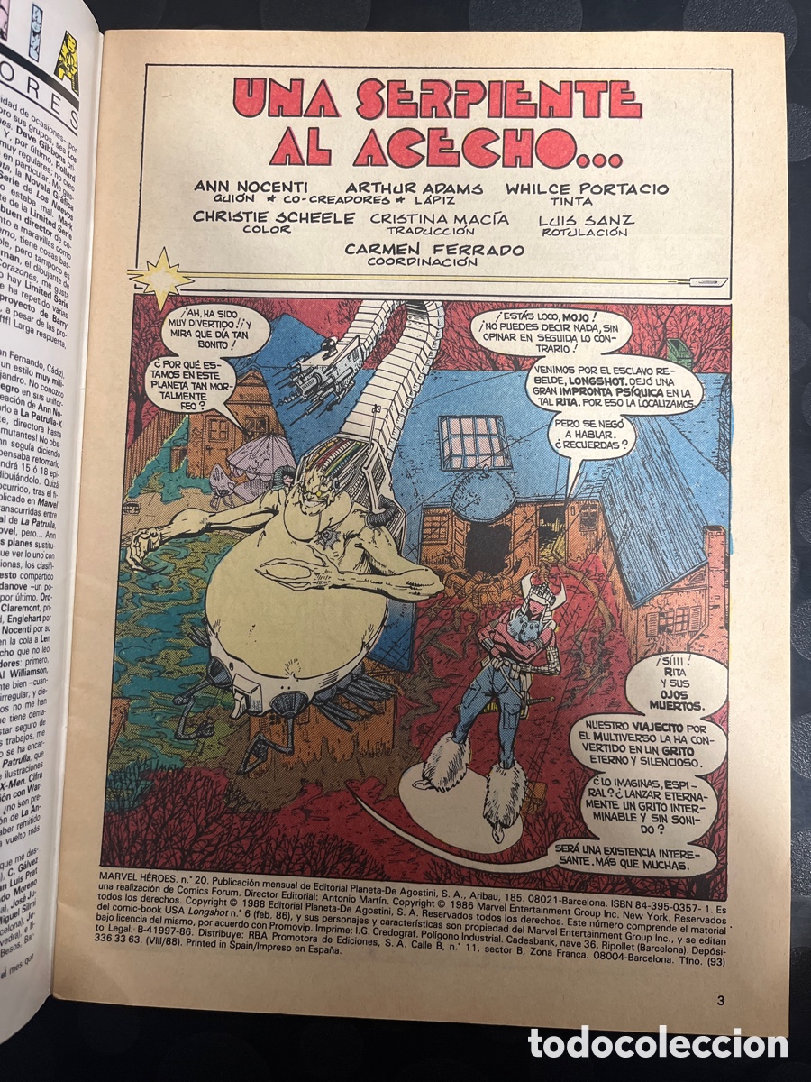 C&oacute;mics: MARVEL H&Eacute;ROES N.20 LONGSHOT ( 1986/1993 ) - Foto 3