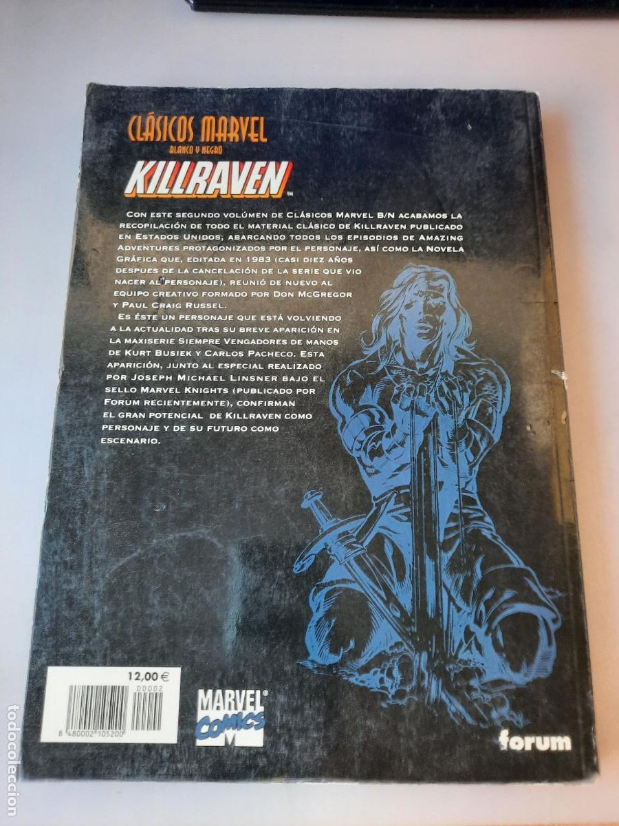 C&oacute;mics: CL&Aacute;SICOS MARVEL B/N: KILLRAVEN N&ordm; 1 Y 2 -ED. FORUM - Foto 3