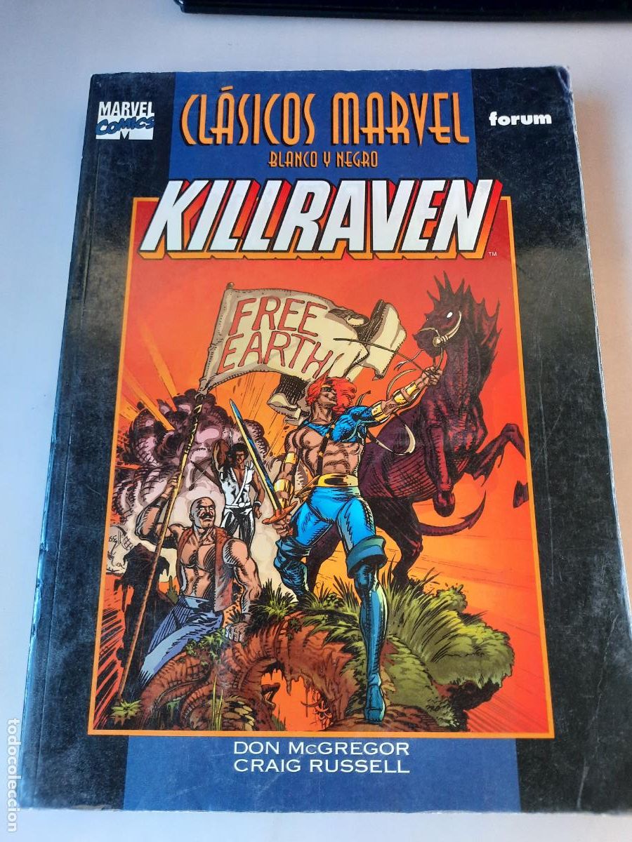 C&oacute;mics: CL&Aacute;SICOS MARVEL B/N: KILLRAVEN N&ordm; 1 Y 2 -ED. FORUM - Foto 1