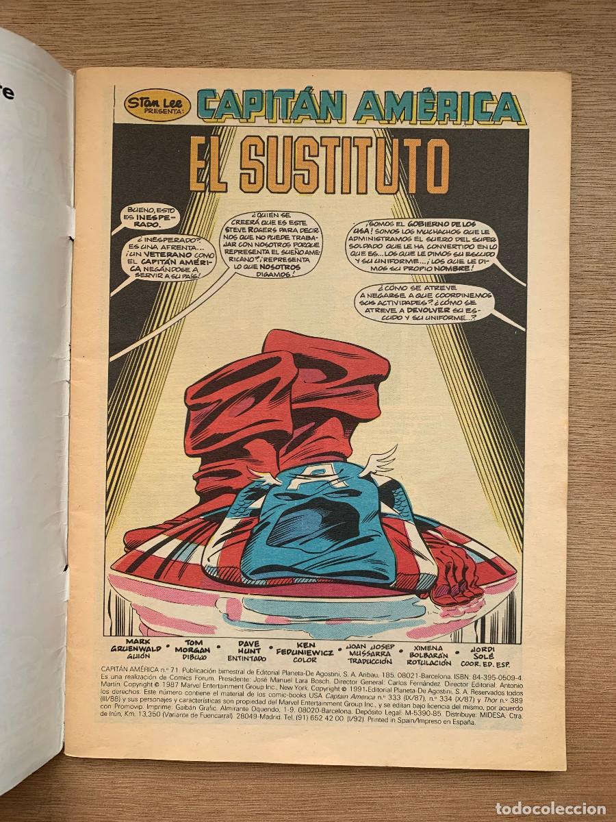 C&oacute;mics: Capit&aacute;n Am&eacute;rica / Thor n&ordm; 71 - Conserva Poster - Foto 3