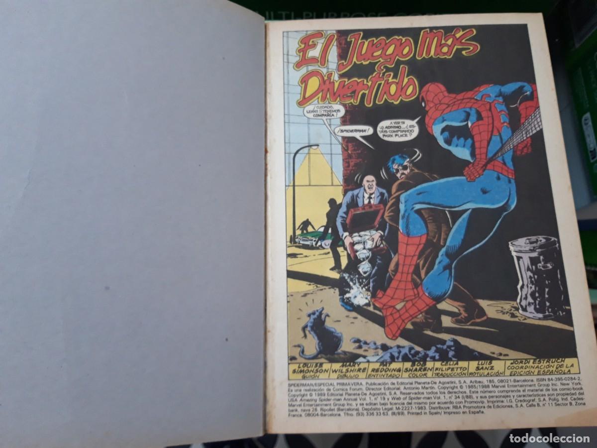 C&oacute;mics: SPIDERMAN. RETAPADO CON 3 N&Uacute;MEROS EXTRAS DE 1989. FORUM - Foto 5