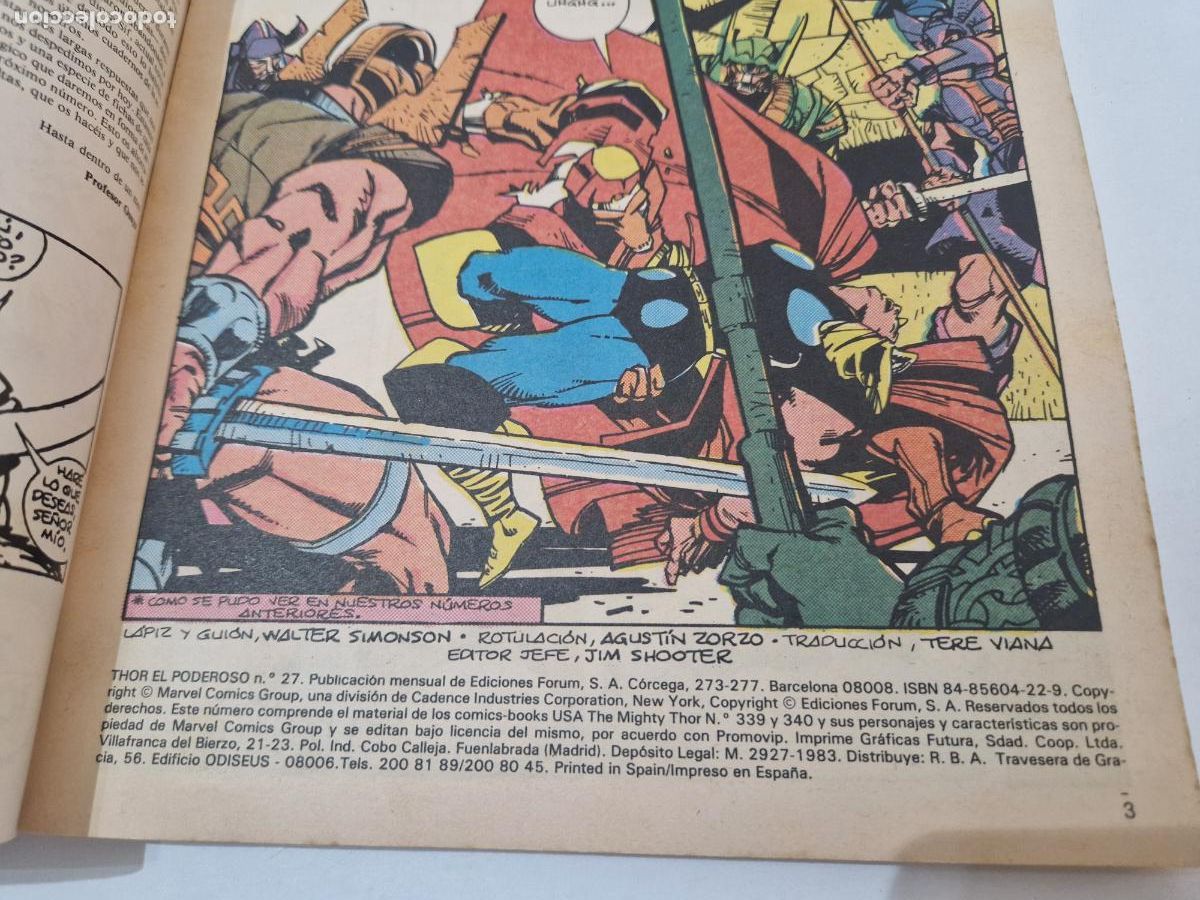 C&oacute;mics: TOMO 5 COMIC THOR EL PODEROSO MARVEL COMICS FORUM N&ordm; 27,28,29,30,31 RETAPADO 1983 - Foto 2