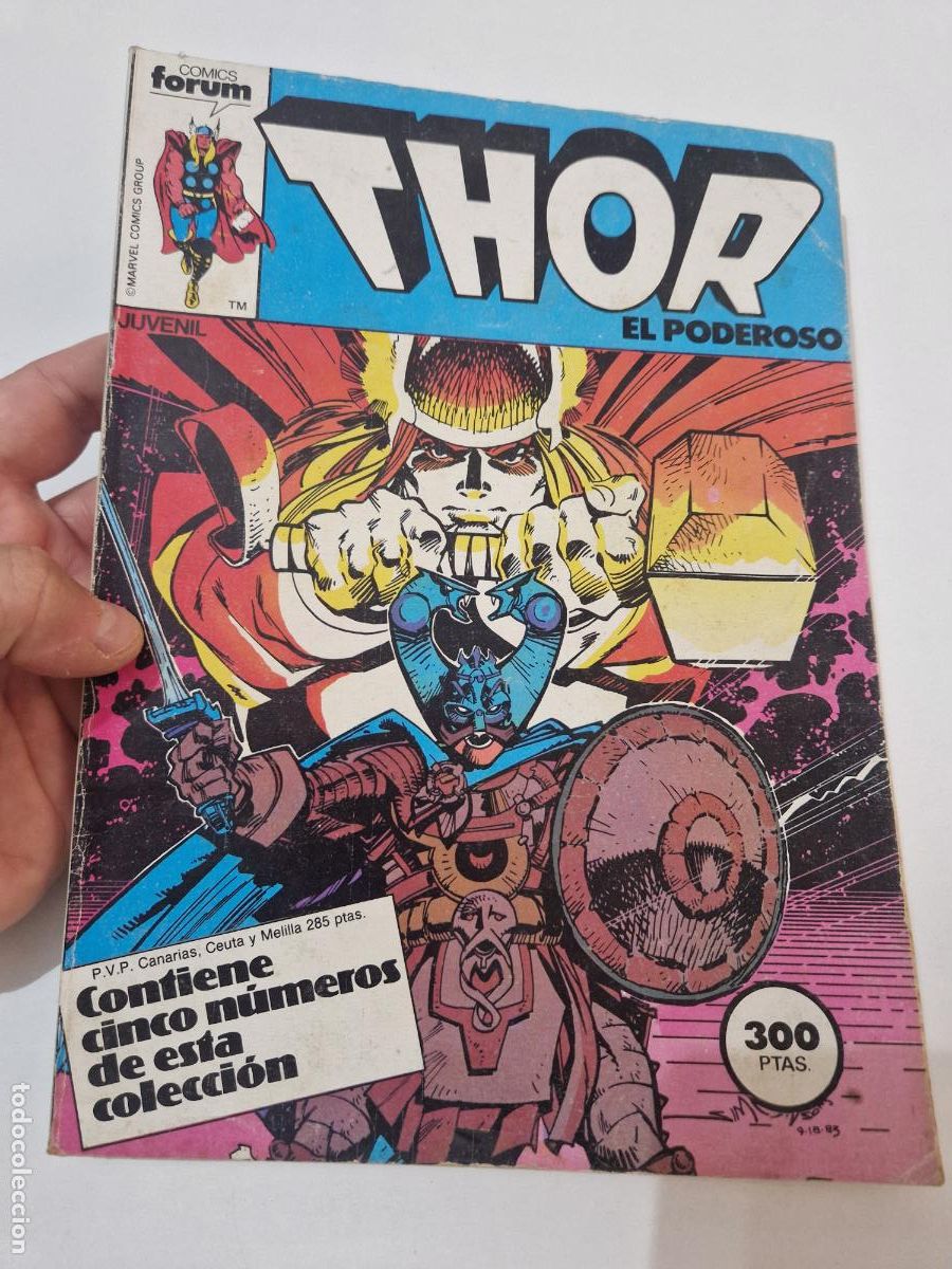 C&oacute;mics: TOMO 5 COMIC THOR EL PODEROSO MARVEL COMICS FORUM N&ordm; 27,28,29,30,31 RETAPADO 1983 - Foto 1