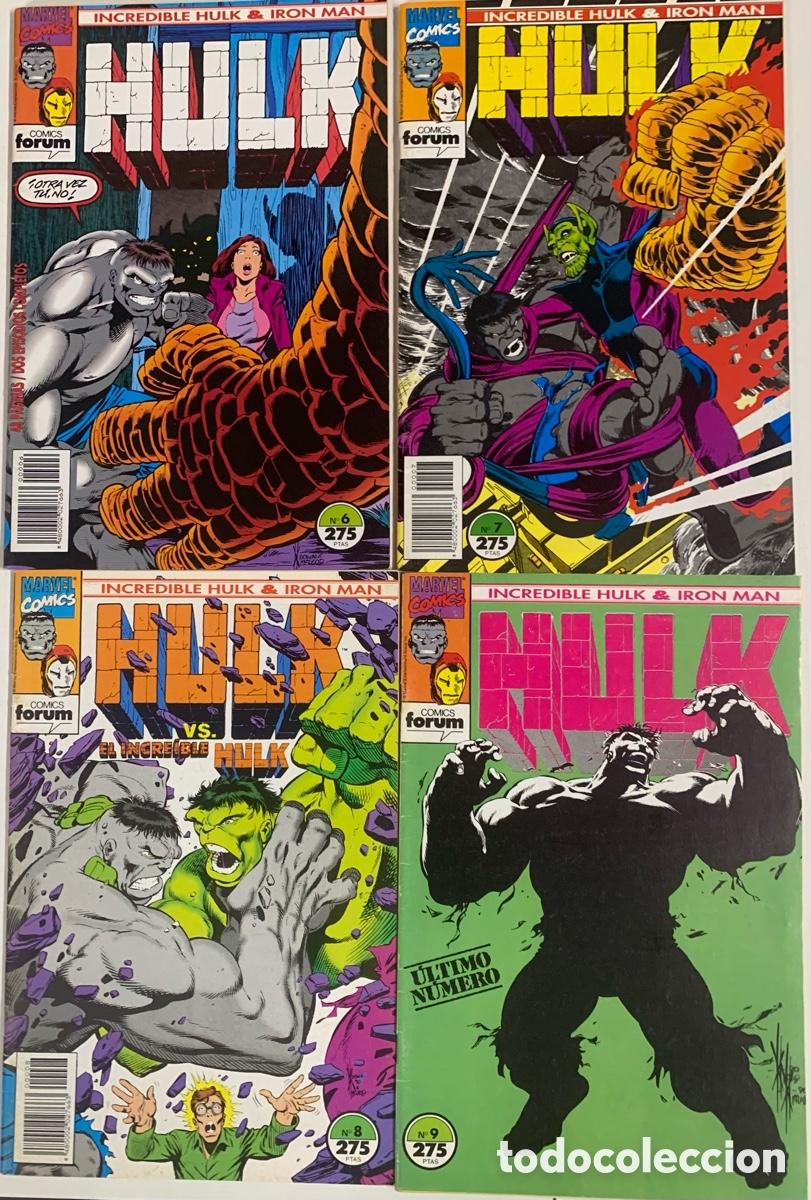 C&oacute;mics: Hulk V-1 Coleccion Completa 9 Comics Editorial Forum 1990 Original - Foto 2