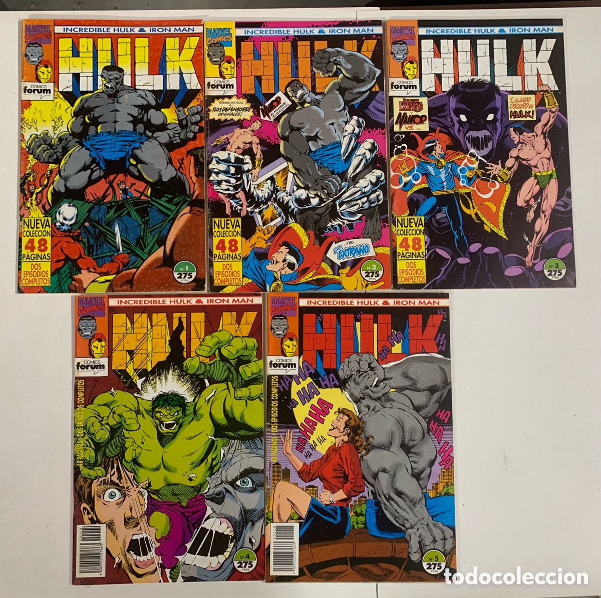 C&oacute;mics: Hulk V-1 Coleccion Completa 9 Comics Editorial Forum 1990 Original - Foto 3