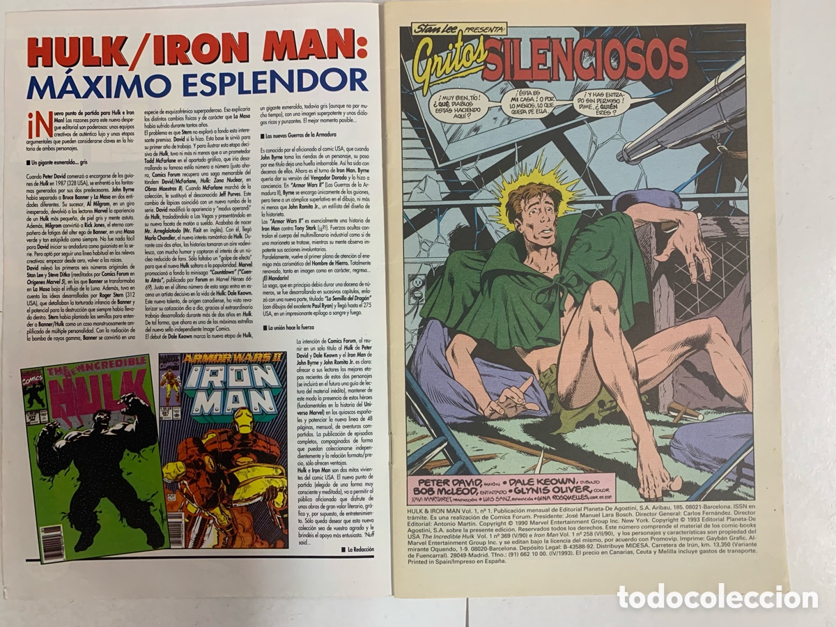 C&oacute;mics: Hulk V-1 Coleccion Completa 9 Comics Editorial Forum 1990 Original - Foto 5