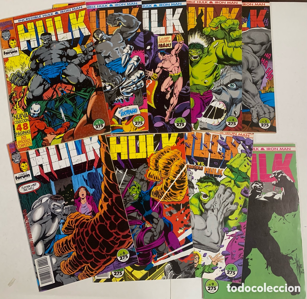 C&oacute;mics: Hulk V-1 Coleccion Completa 9 Comics Editorial Forum 1990 Original - Foto 1