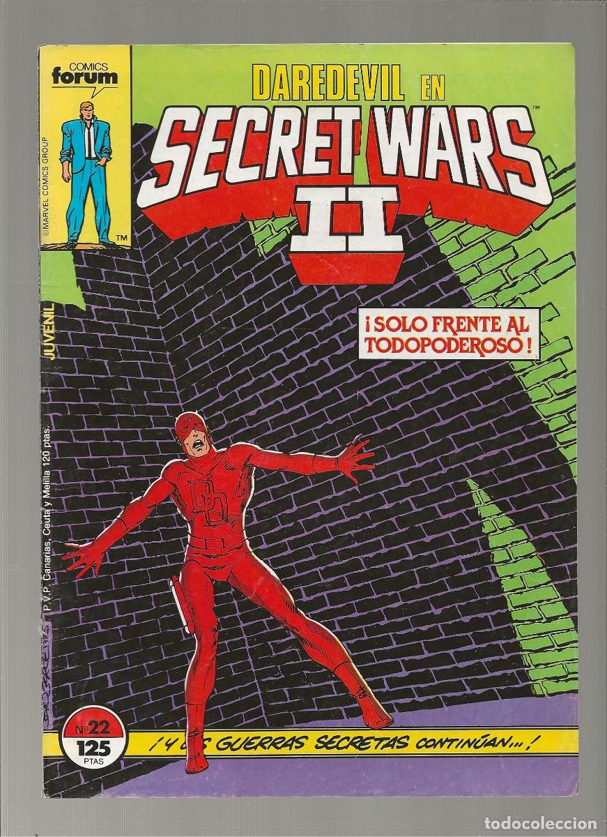 C&oacute;mics: DAREDEVIL EN SECRET WARS II - N&ordm; 22 - FORUM 1987 - Foto 1