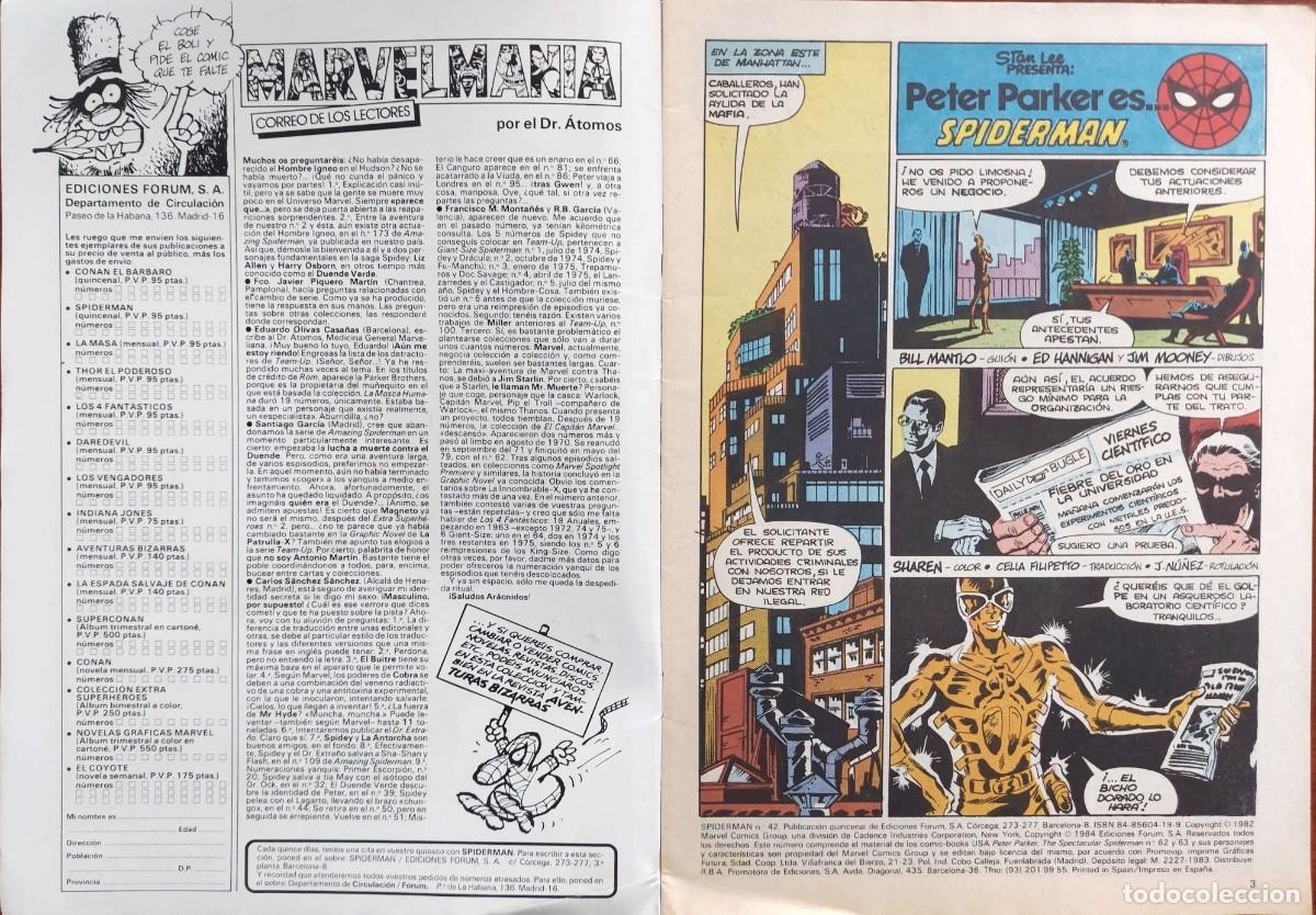 C&oacute;mics: Spiderman Vol. 1 n&ordm; 42 - Comics Forum - 1984 - Foto 2