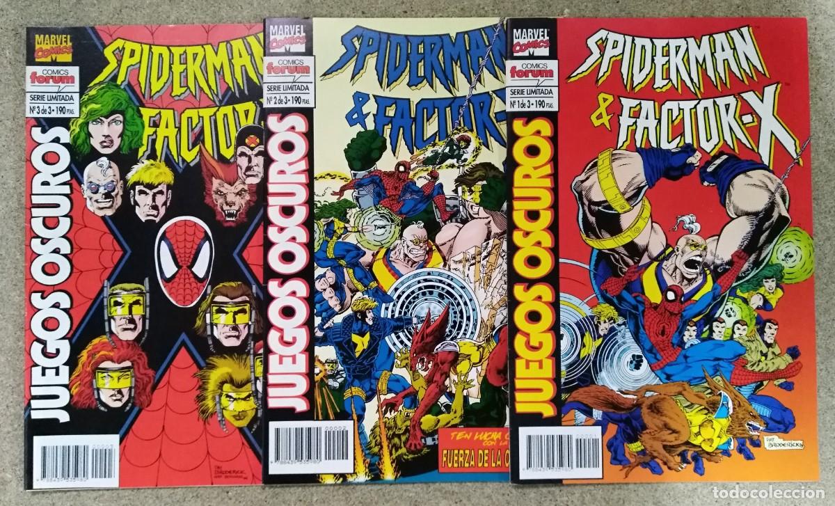 C&oacute;mics: Spiderman & Factor-X.Juegos Oscuros.Completa.3 Comics.Marvel.Forum - Foto 1