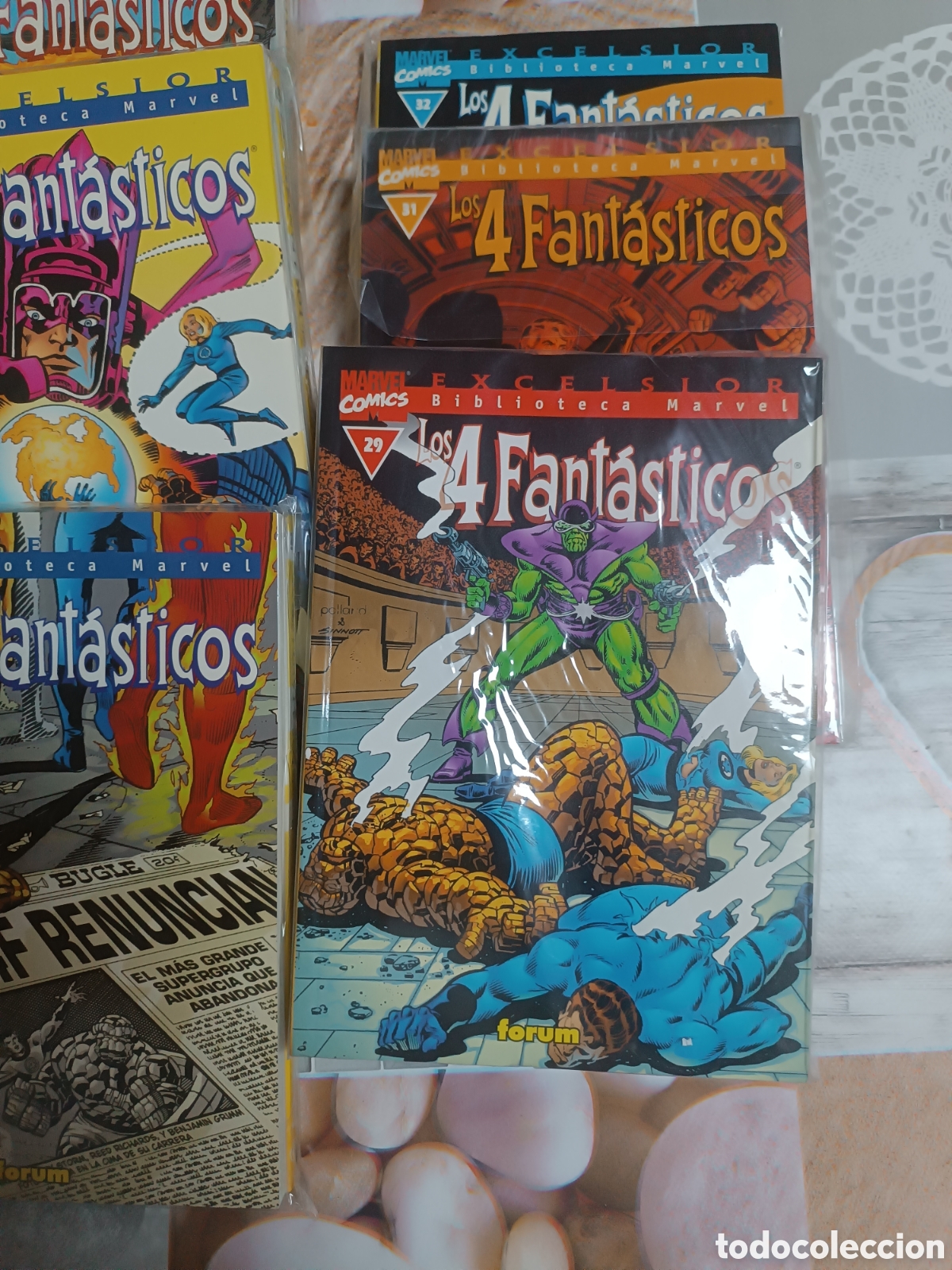 C&oacute;mics: Biblioteca Marvel 4 Fant&aacute;sticos (Forum) 35 n&uacute;meros Completa - Foto 5
