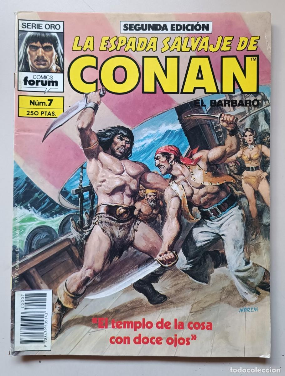 C&oacute;mics: Lote 7 Comics La Espada Salvaje de Conan Serie Oro de Forum - Foto 1