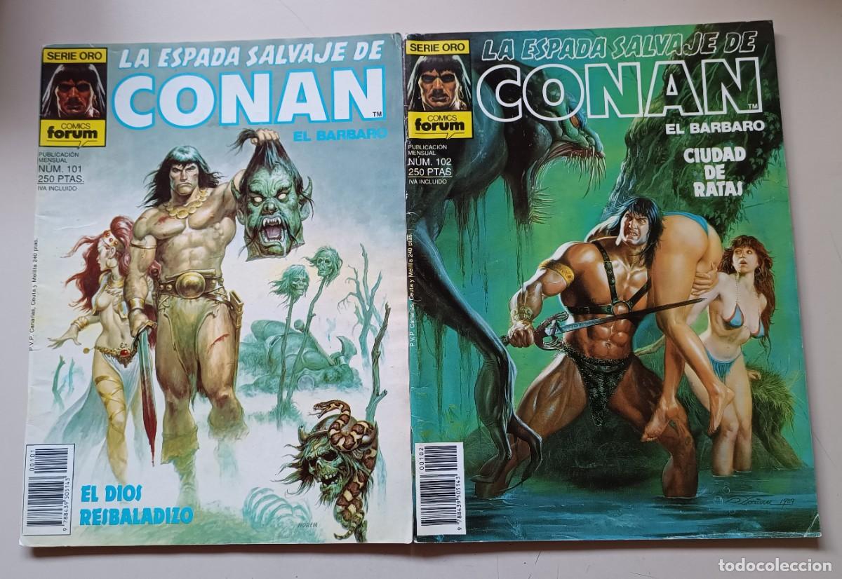 C&oacute;mics: Lote 7 Comics La Espada Salvaje de Conan Serie Oro de Forum - Foto 4