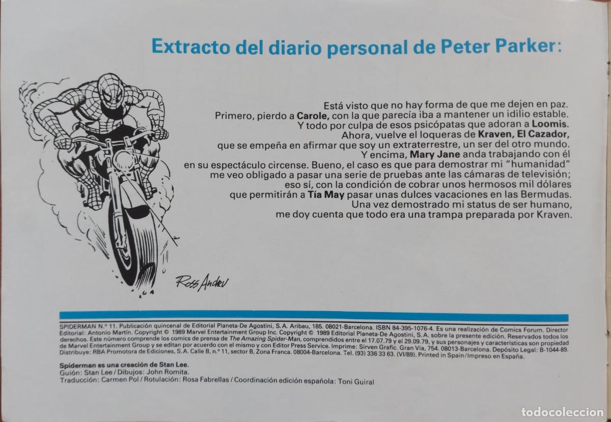 C&oacute;mics: Spiderman Tiras de Prensa N&ordm; 11 - C&oacute;mics Forum 1989 - Foto 2