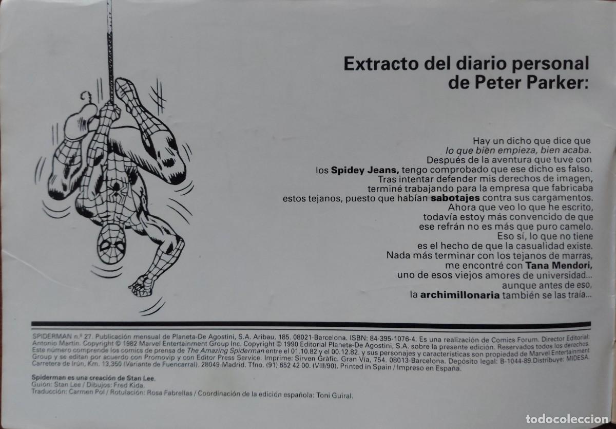 C&oacute;mics: Spiderman Tiras de Prensa N&ordm; 27 - C&oacute;mics Forum 1990 - Foto 2