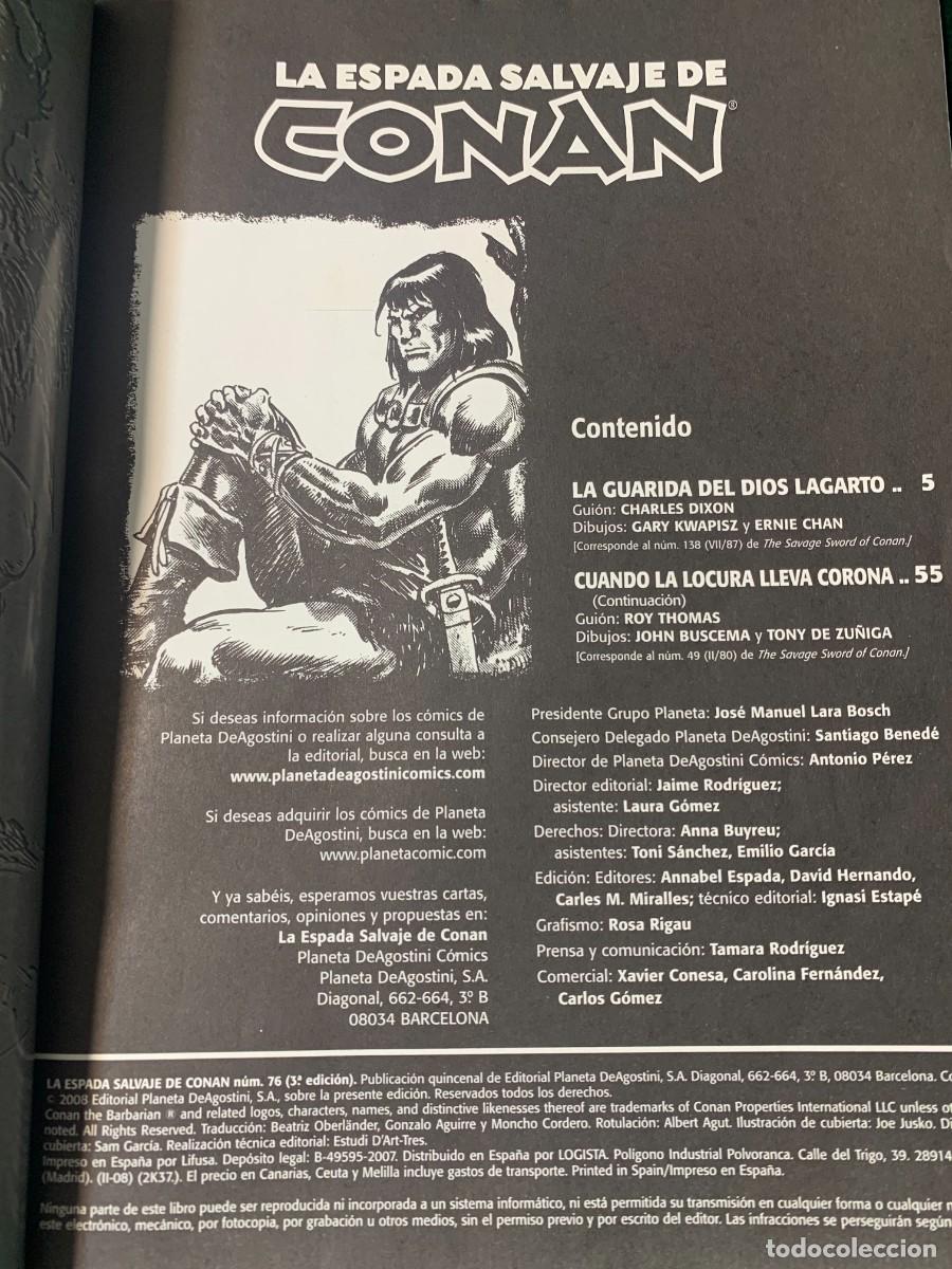 C&oacute;mics: COMICS; &laquo; LA ESPADA SALVAJE N&ordm; 76 &raquo; EDICCI&Oacute;N COLECCIONISTA - Foto 3