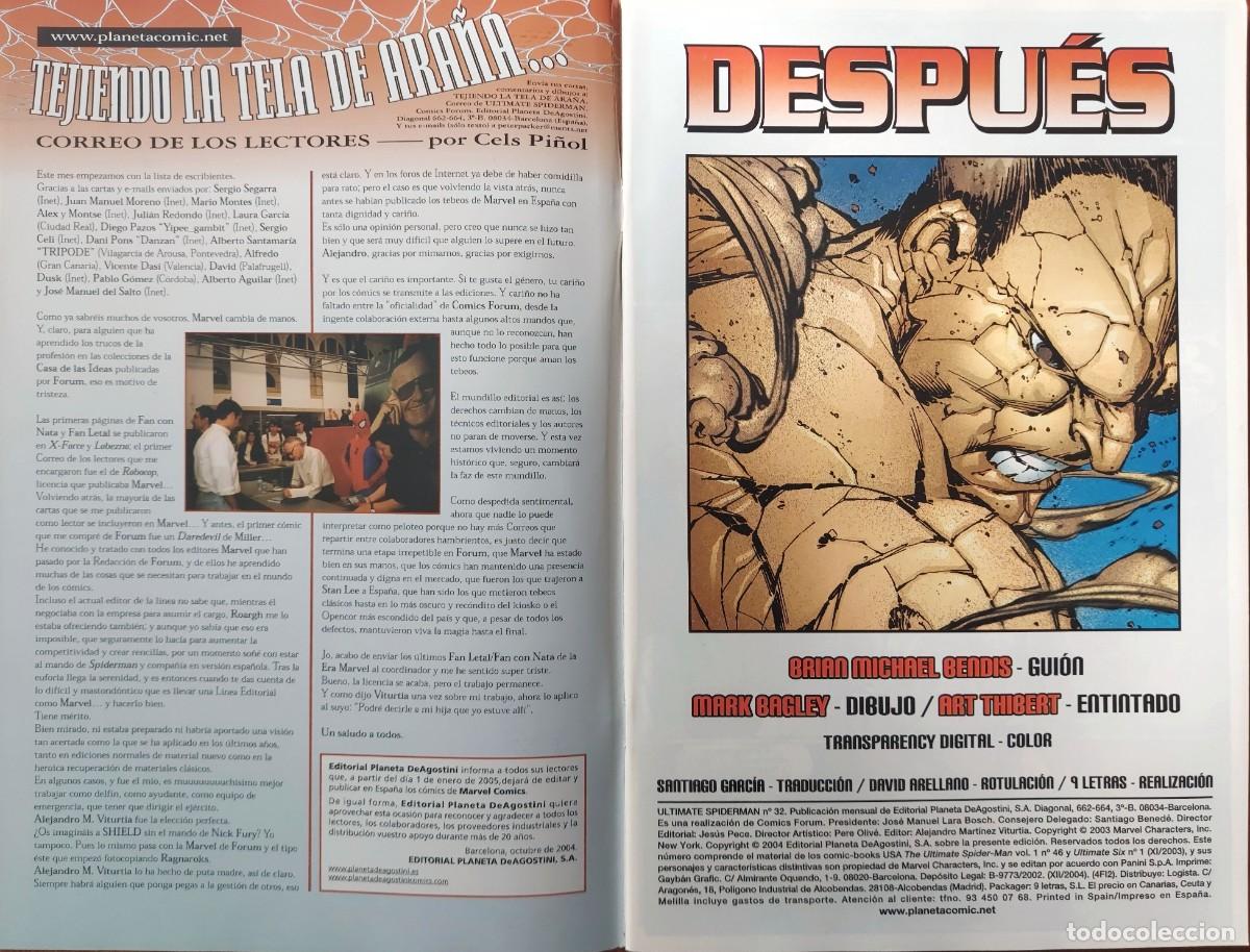 C&oacute;mics: Ultimate Spiderman N&ordm; 32 C&oacute;mics Forum 2004 - Buen estado - Foto 2
