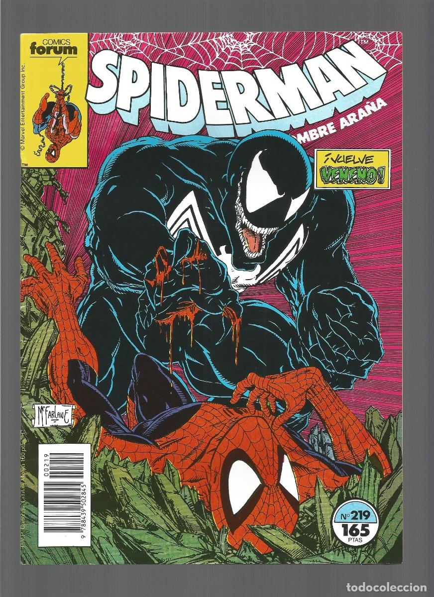 C&oacute;mics: SPIDERMAN n&ordm; 219, editorial FORUM 1987, excelente estado - Foto 1