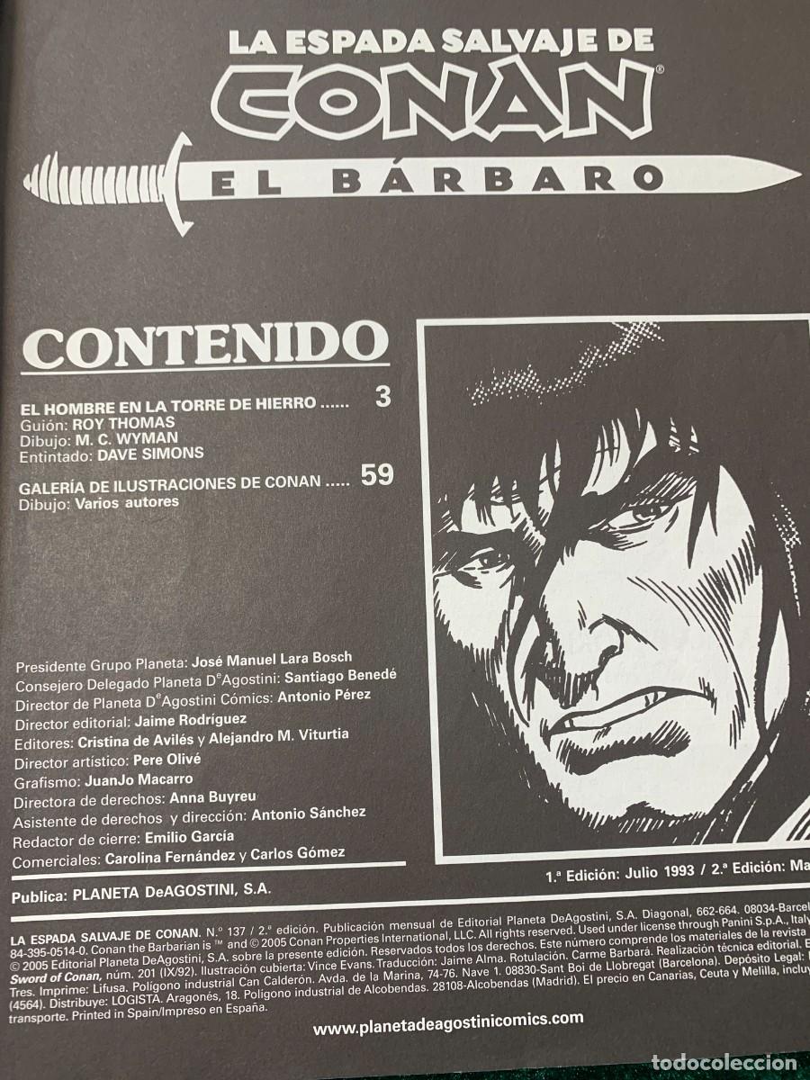 C&oacute;mics: COMICS; &laquo; LA ESPADA SALVAJE DE CONAN N&ordm; 137 &raquo; SERIE ORO - Foto 3