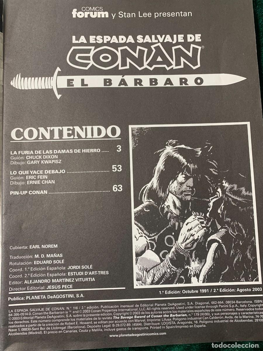 C&oacute;mics: COMICS; &laquo; LA ESPADA SALVAJE DE CONAN N&ordm; 116 &raquo; SERIE ORO - Foto 3