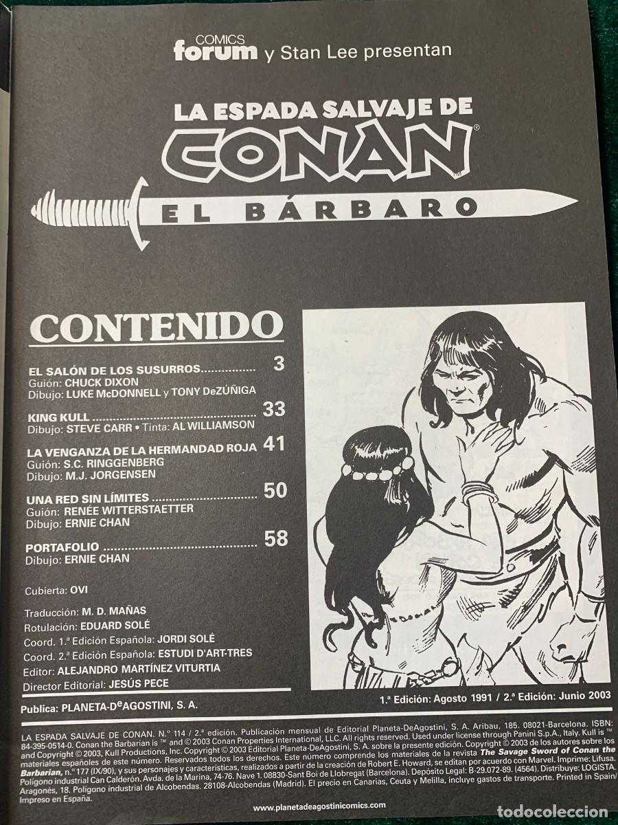 C&oacute;mics: COMICS; &laquo; LA ESPADA SALVAJE DE CONAN N&ordm; 114 &raquo; SERIE ORO - Foto 3