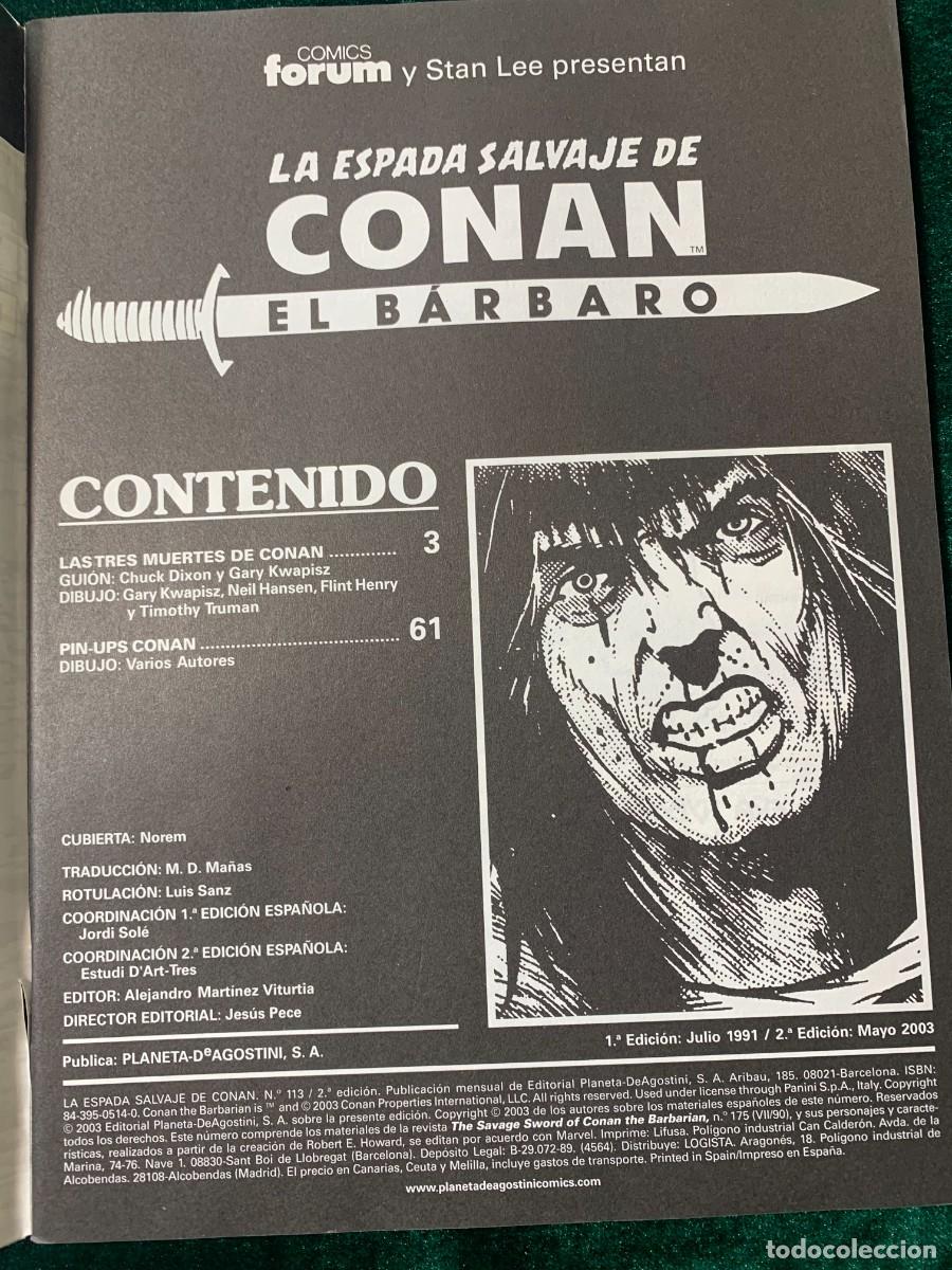 C&oacute;mics: COMICS; &laquo; LA ESPADA SALVAJE DE CONAN N&ordm; 113 &raquo; SERIE ORO - Foto 3