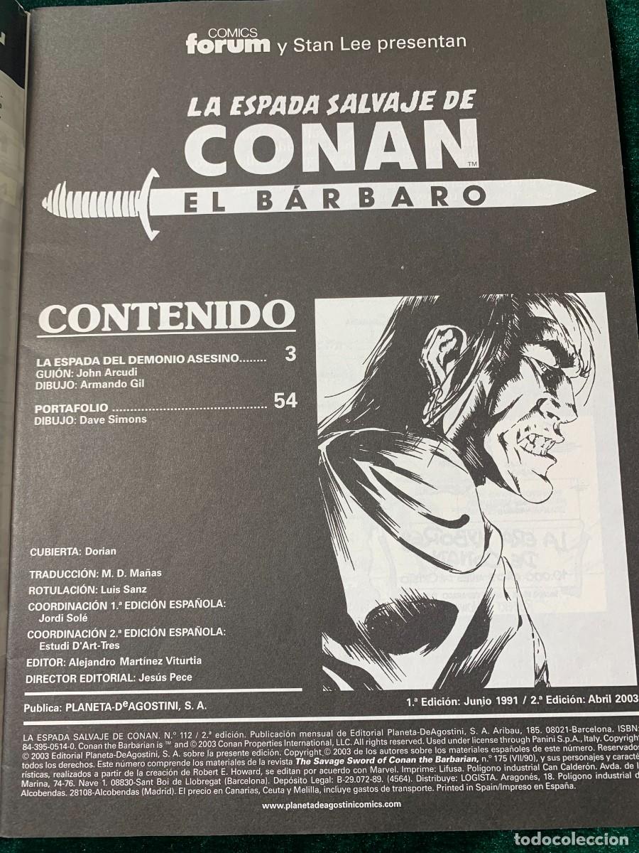 C&oacute;mics: COMICS; &laquo; LA ESPADA SALVAJE DE CONAN N&ordm; 112 &raquo; SERIE ORO - Foto 3