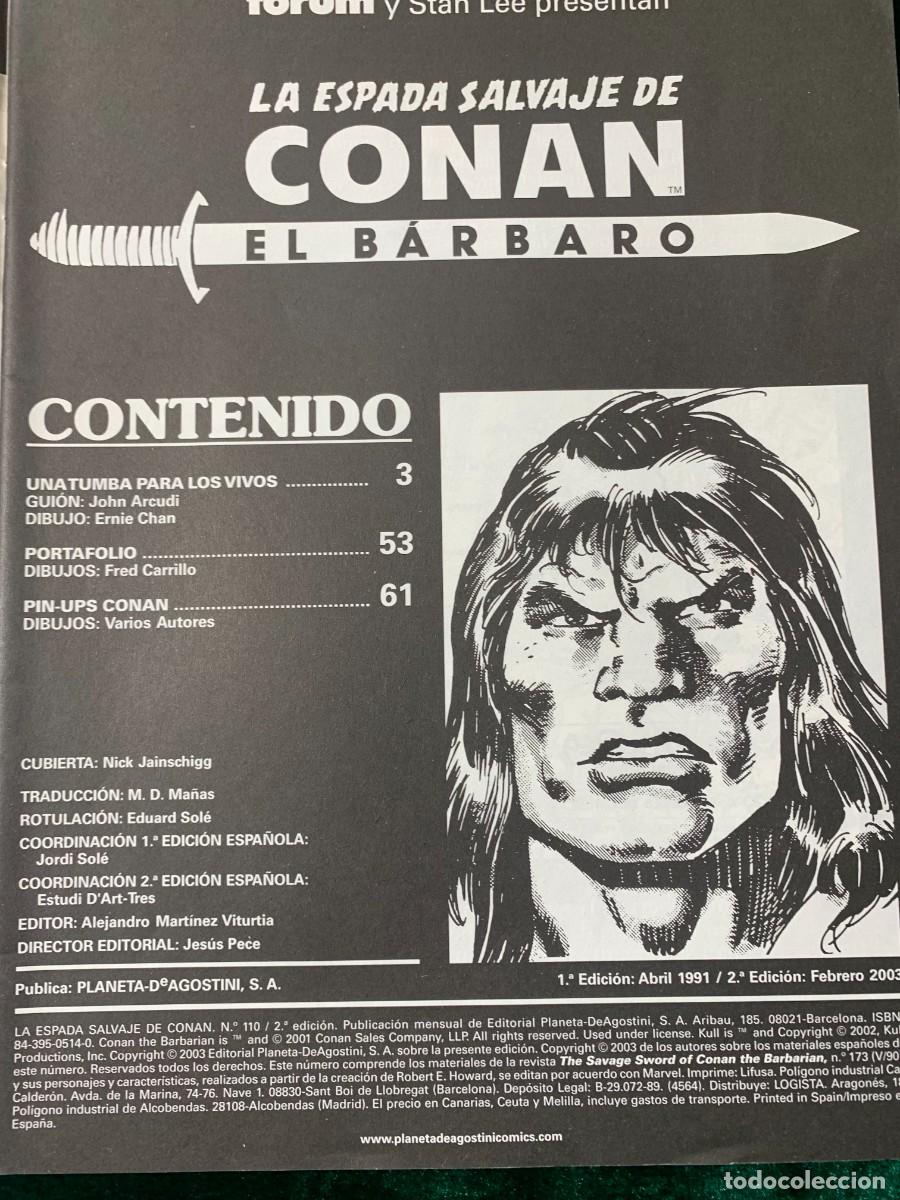 C&oacute;mics: COMICS; &laquo; LA ESPADA SALVAJE DE CONAN N&ordm; 110 &raquo; SERIE ORO - Foto 3