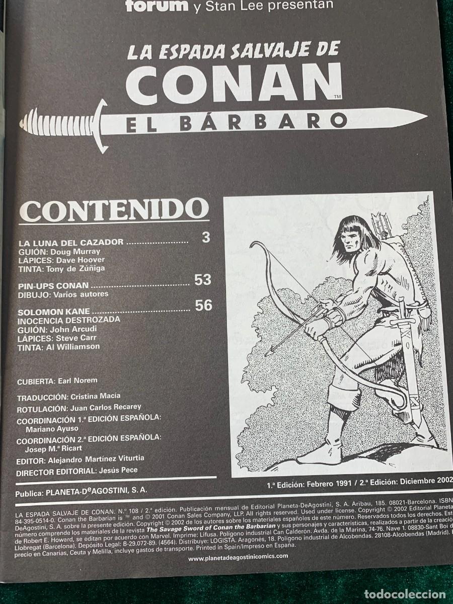 C&oacute;mics: COMICS; &laquo; LA ESPADA SALVAJE DE CONAN N&ordm; 108 &raquo; SERIE ORO - Foto 3