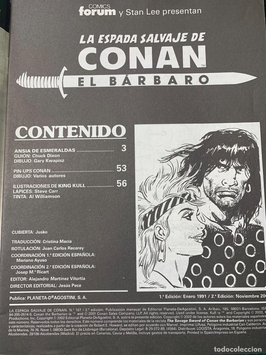 C&oacute;mics: COMICS; &laquo; LA ESPADA SALVAJE DE CONAN N&ordm; 107 &raquo; SERIE ORO - Foto 3