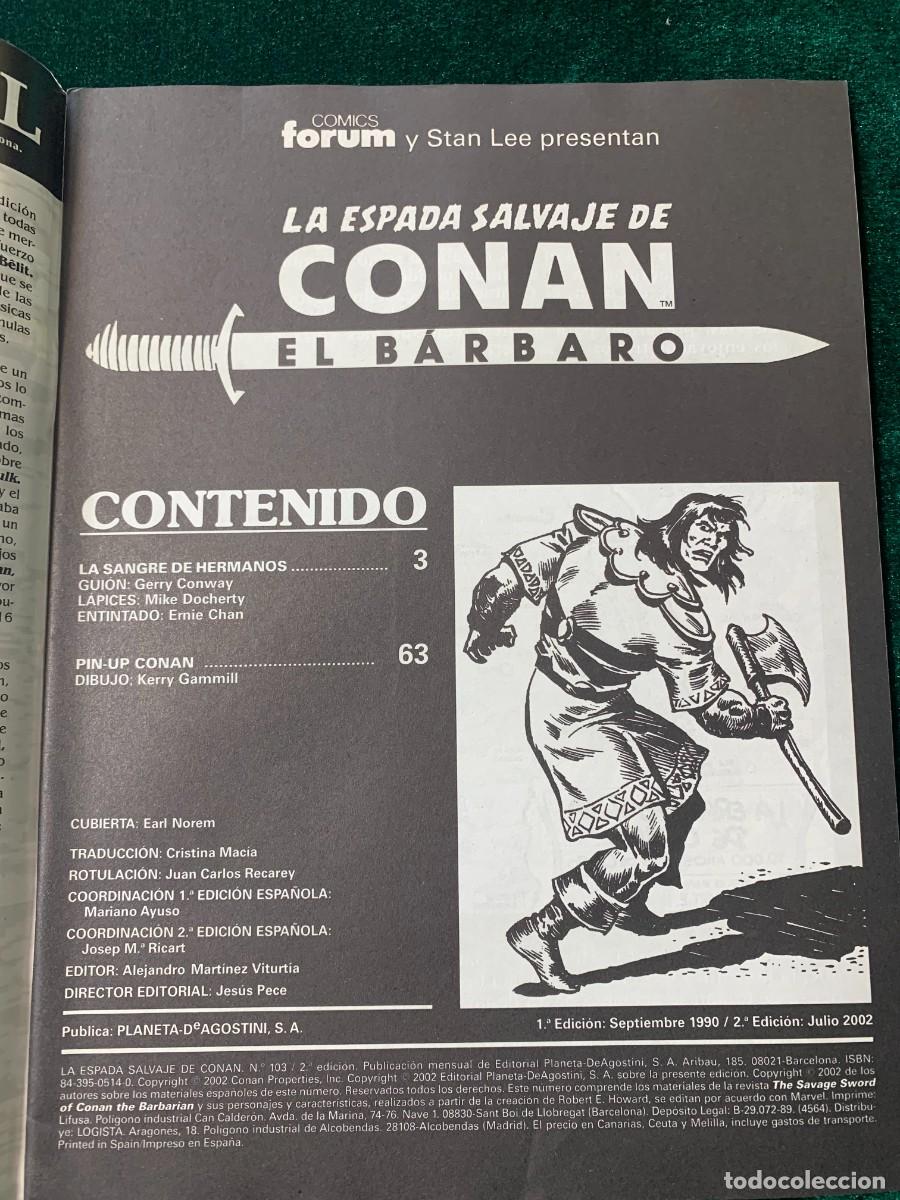 C&oacute;mics: COMICS; &laquo; LA ESPADA SALVAJE DE CONAN N&ordm; 103 &raquo; SERIE ORO - Foto 3