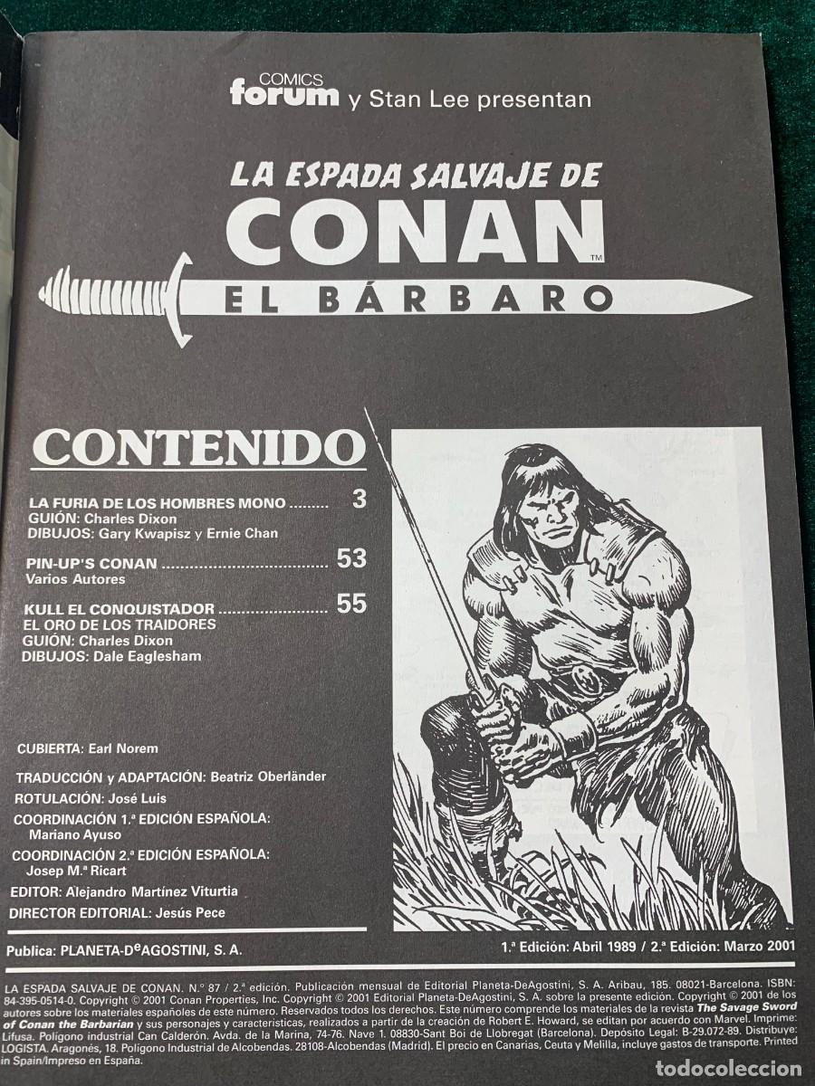 C&oacute;mics: COMICS; &laquo; LA ESPADA SALVAJE DE CONAN N&ordm; 87 &raquo; SERIE ORO - Foto 3