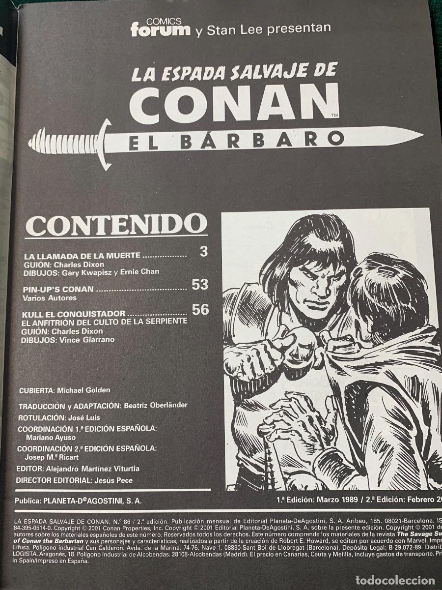 C&oacute;mics: COMICS; &laquo; LA ESPADA SALVAJE DE CONAN N&ordm; 86 &raquo; SERIE ORO - Foto 3