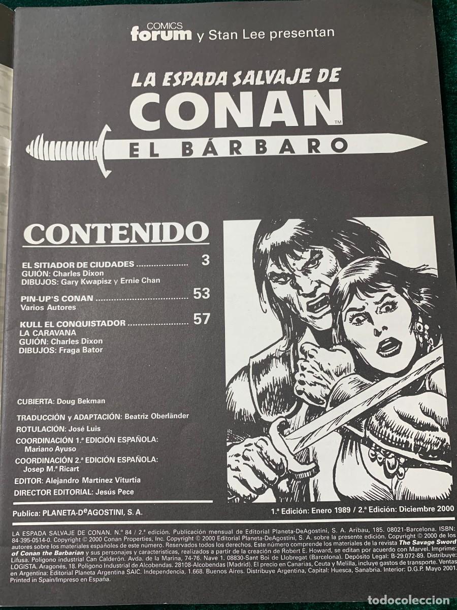 C&oacute;mics: COMICS; &laquo; LA ESPADA SALVAJE DE CONAN N&ordm; 84 &raquo; SERIE ORO - Foto 3