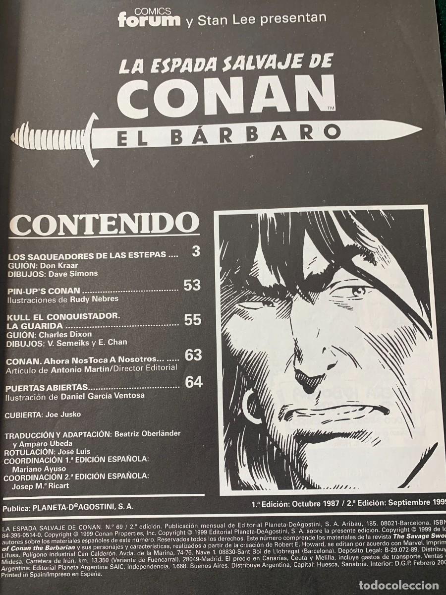 C&oacute;mics: COMICS; &laquo; LA ESPADA SALVAJE DE CONAN N&ordm; 69 &raquo; SERIE ORO - Foto 3