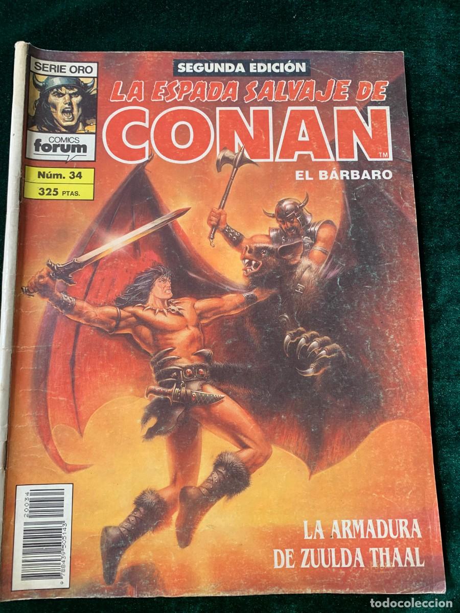 C&oacute;mics: COMICS; &laquo; LA ESPADA SALVAJE DE CONAN N&ordm; 34 &raquo; SERIE ORO - Foto 1