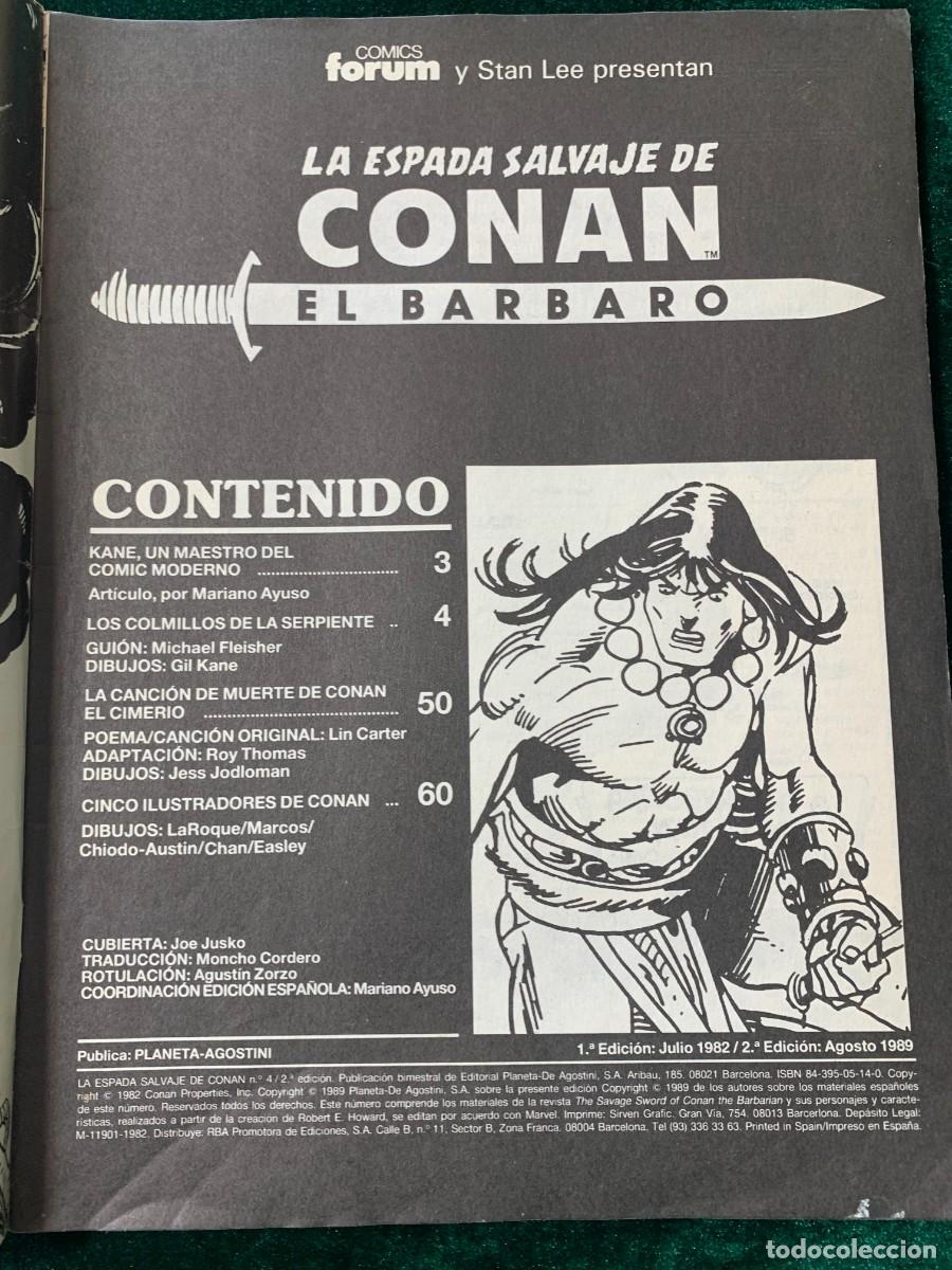 C&oacute;mics: COMICS; &laquo; LA ESPADA SALVAJE DE CONAN N&ordm; 4 &raquo; SERIE ORO - Foto 4