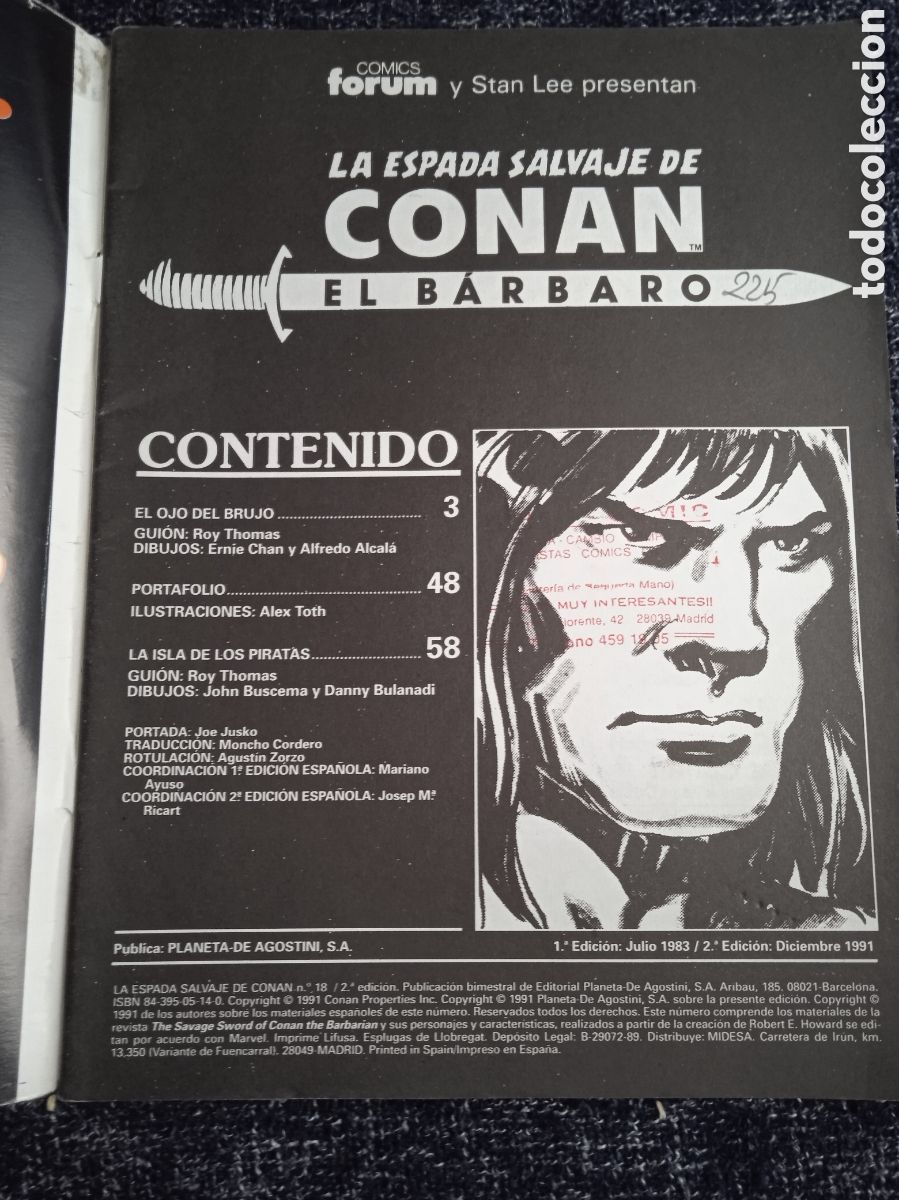 C&oacute;mics: LA ESPADA SALVAJE DE CONAN N&ordm; 18 - 2&ordf; - SEGUNDA EDICION - Foto 2