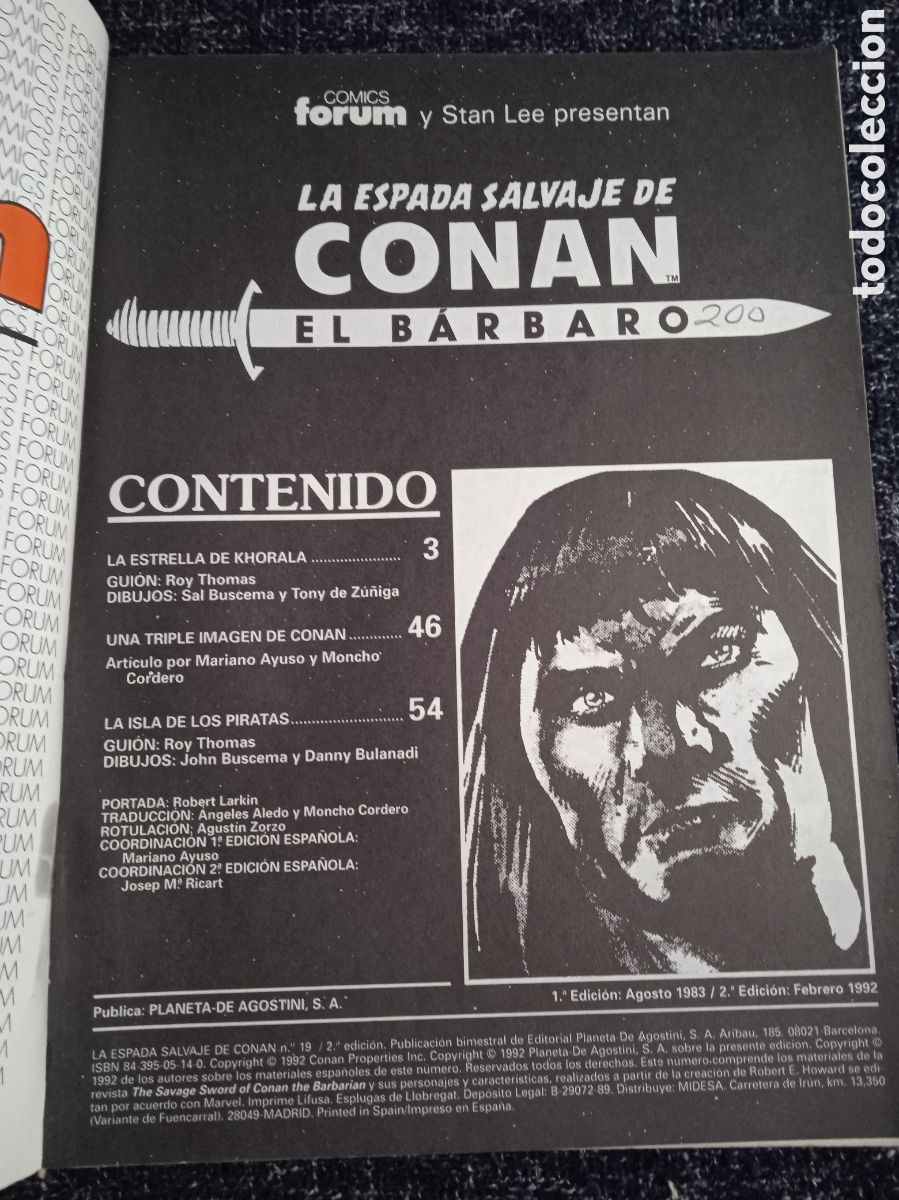 C&oacute;mics: LA ESPADA SALVAJE DE CONAN N&ordm; 19 - 2&ordf; - SEGUNDA EDICION - Foto 2