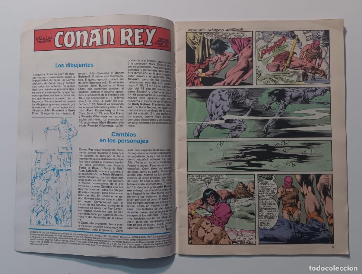 C&oacute;mics: COMIC CONAN REY NUMERO 21 LA CALAVERA Y LA ESPADA FORUM 1984 - Foto 2